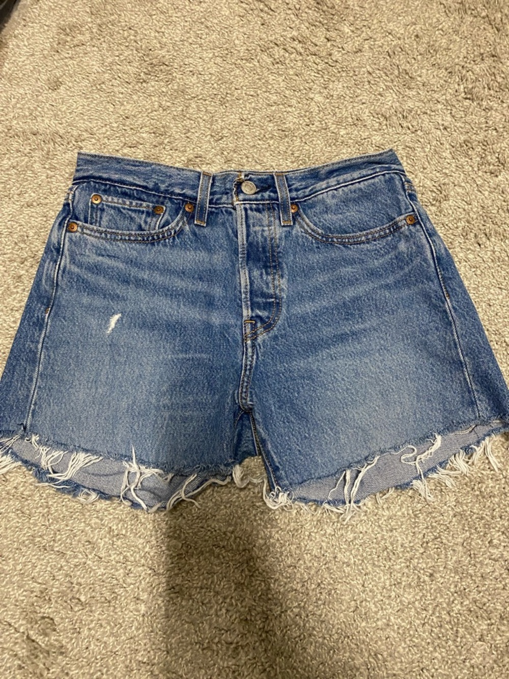 Levi’s 501 wedgie Blue Denim Cutoff Shorts
